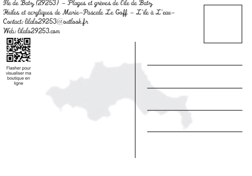 Carte postale ile de Batz, Bretagne