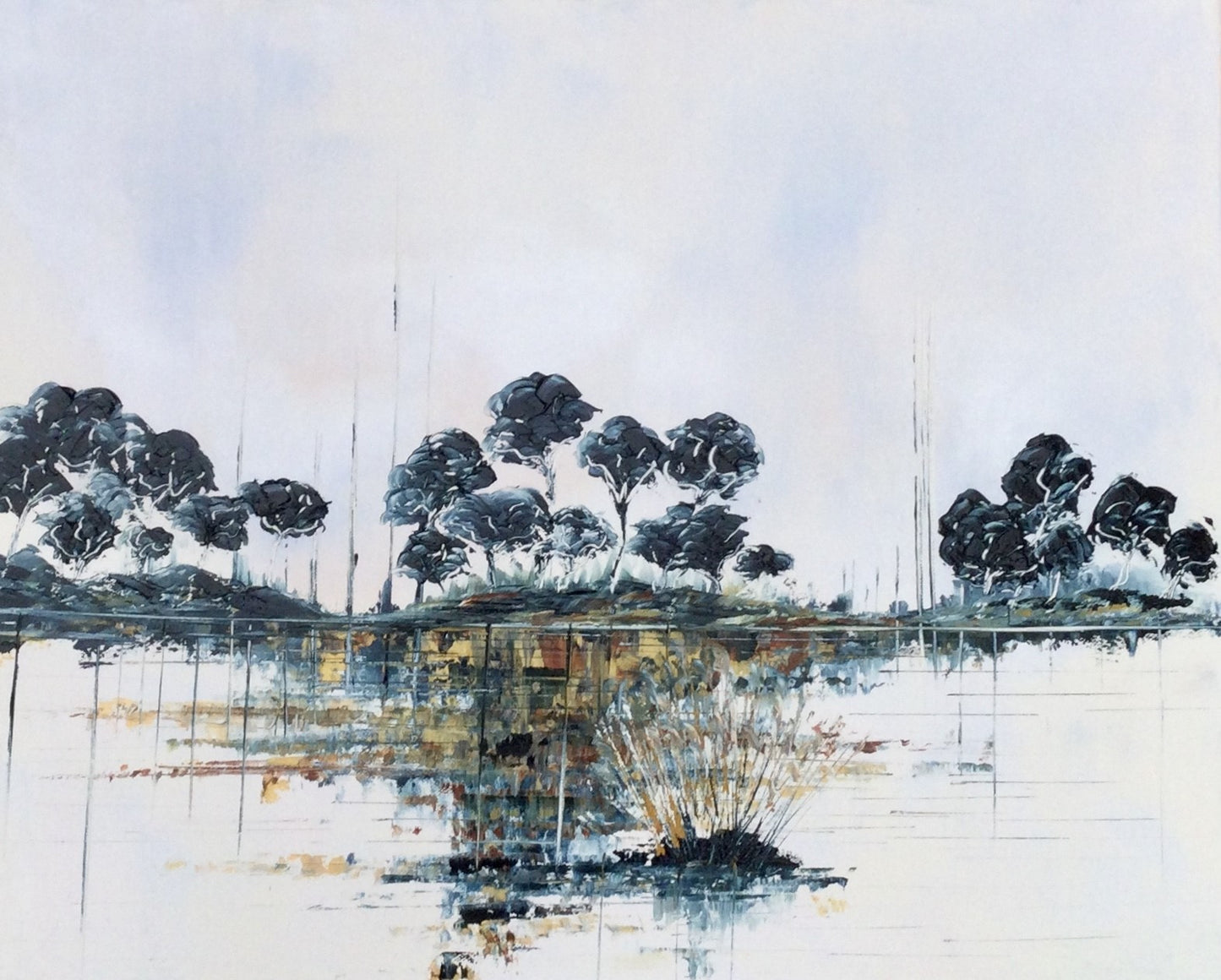 tableau bosquets d'arbres