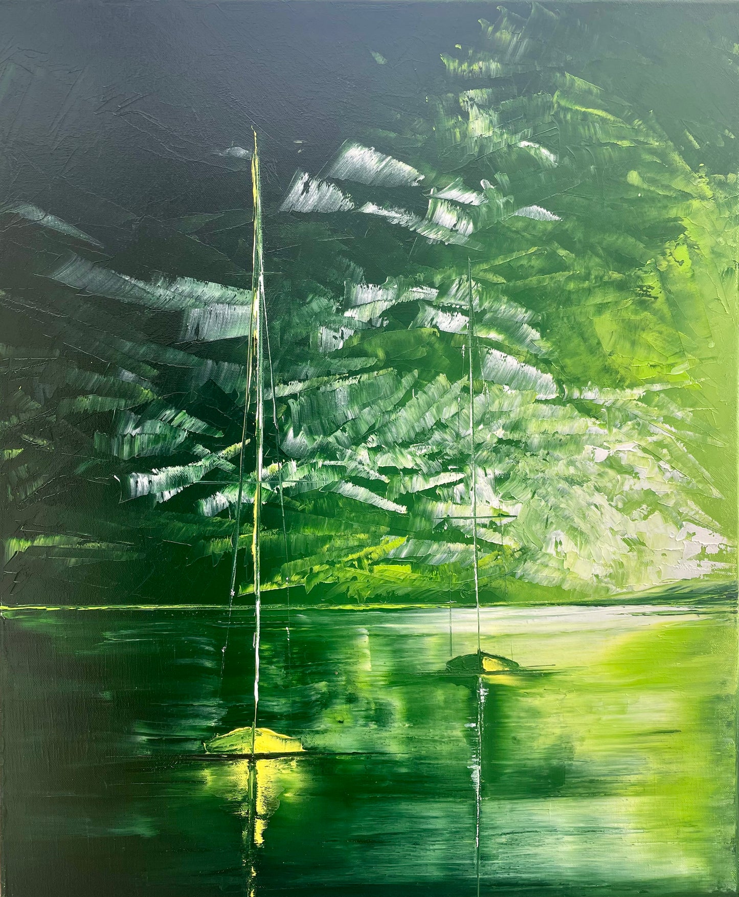 tableau aurore boréale