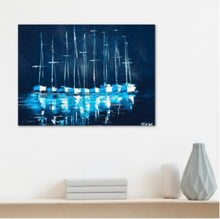 Load image into Gallery viewer, Les voiliers bleus 40X50 cm, ile de Batz, Bretagne
