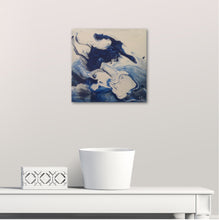 Charger l&#39;image dans la galerie, Acrylique pouring Outremer 15x15 cm sur chevalet
