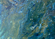 Load image into Gallery viewer, Acrylique pouring Sclan 13x18 sur chevalet
